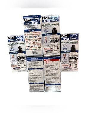Lot Of 6 Sinus Rise NeilMed Natural Release Rinse 240mL 8oz Travel Exp 2029 NEW